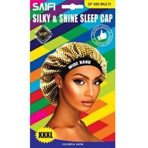 Saifi Silky & Shine Sleep Cap SF 080 MULTI XXXL WIDE BAND - Africa Products Shop