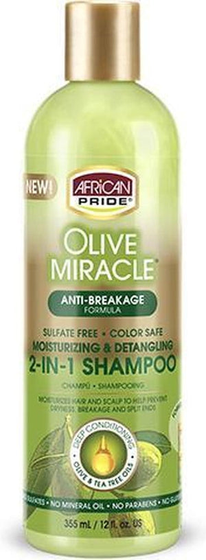 African Pride Olive Miracle 2-In-1 Shampoo and Conditioner 12 oz - Africa Products Shop