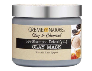 Creme of Nature Clay & Charcoal Pre-Shampoo Detox Mask 12oz.