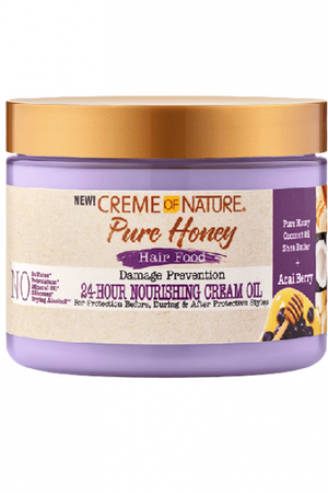 Creme of Nature Pure Honey Hair Food Damage Prevention Nourishing Cream Oil 4oz