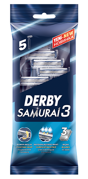 Derby Samurai 3 Blades Set 5 pieces