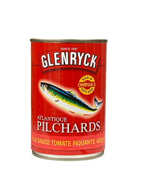 Glenryck Atlantique Pilchards In Tomato Sauce Piquante 400 G - Africa Products Shop