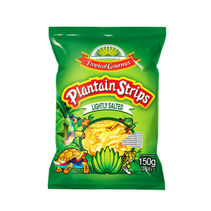 TROPICAL GOURMET LIGHTLY SALTED PLANTAIN CHIPS LONG CUT 150 g