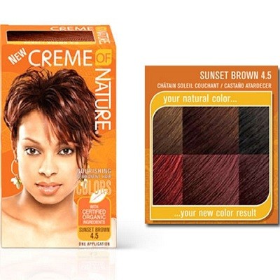 Creme of Nature Permanent Hair Color 4.5 Sunset Brown