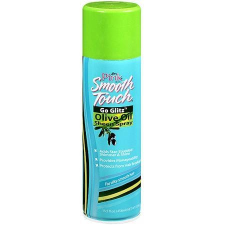 Pink Smooth Touch Go Glitz Olive Oil Sheen Spray 326g