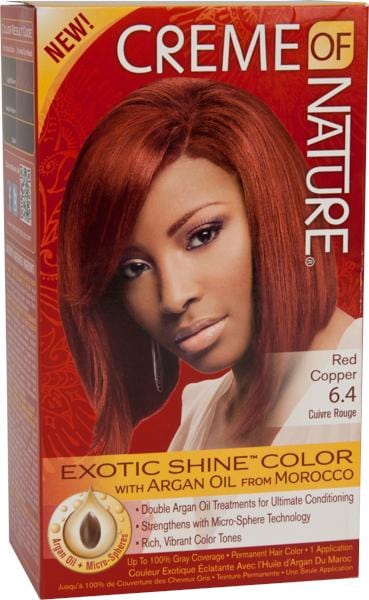 Creme of Nature Hair Color Argan Kit Woman Red Copper 6.4