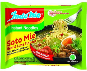 Indomie Instant Noodles Soto Mie Beef and Lime Flavour 70 g x 40