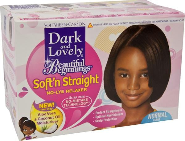 Dark and Lovely Beautiul Beginners No Lye Relaxer Kit Pink Normal