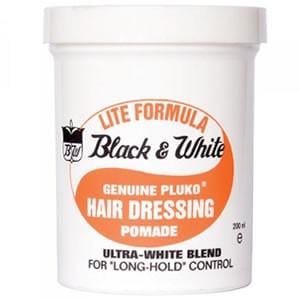 Black and White Genuine Pluko Hair Dressing Pomade 200ml