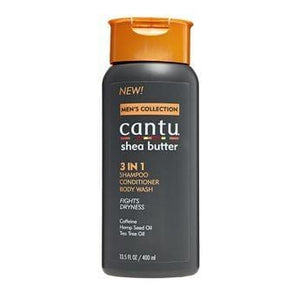 Cantu Mens Collection Shea Butter 3 in 1 Shampoo Conditioner Body Wash 400 ml