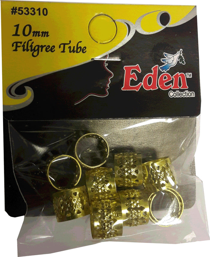 Eden Collection Filigree Tube Gold 10 mm
