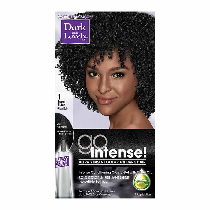 Dark and Lovely Go intense Ultra Vibrant Color on Dark Hair 1 Super Black