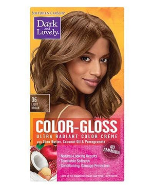 Dark and Lovely Gloss Light Brown Ultra Radiant Color Creme 06