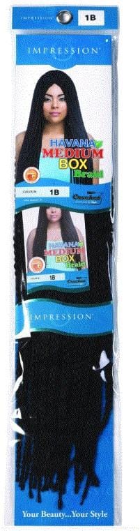 Impression Bulk - Havana Medium Box Braids Colour 1B