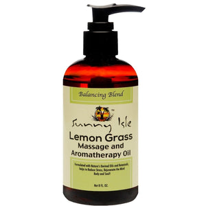 Sunny Isle Lemon Grass Massage and Aromatherapy Oil 8 oz