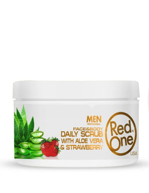 Redone Face and Body Men Daily Scrub Aloe Vera Strawberry 450 ml