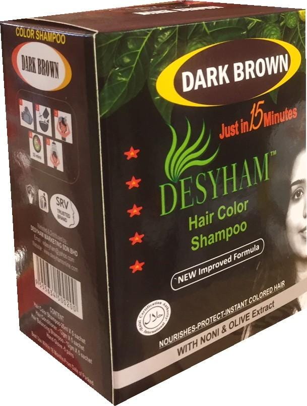 Desyham Hair Shampoo Dark Brown 5 pieces