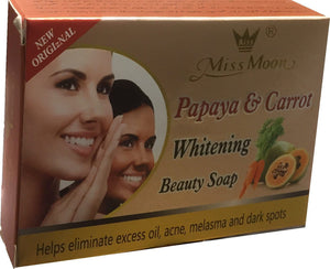 Miss Moon Papaya and Carrot Whitening Beauty Soap 100 g