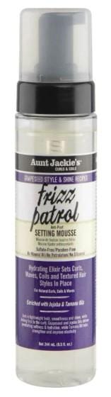 Aunt Jackie's Grapeseed Style & Shine Recipes FRIZZ PATROL Anti-Poof Twist & Curl Setting Mousse 244 ml