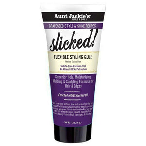 Aunt Jackie's Grapeseed Style & Shine Recipes SLICKED! Flexible Styling Glue 114 g
