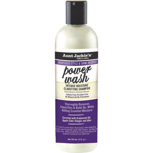 Aunt Jackie's Grapeseed Style Power Wash Intense Moisture Clarifying Shampoo 12 oz