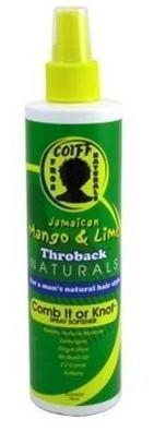 Jamaican Mango And Lime Throback Naturals Comb It or Knot Softner Spray 