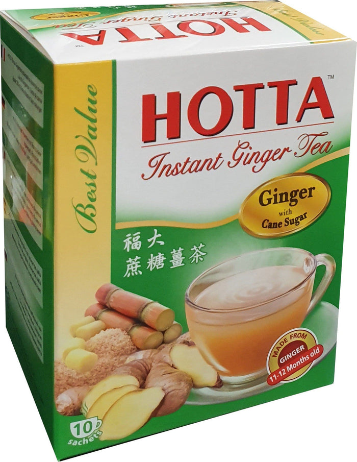 Hotta Instant Ginger Tea Cane Sugar 10 sachets