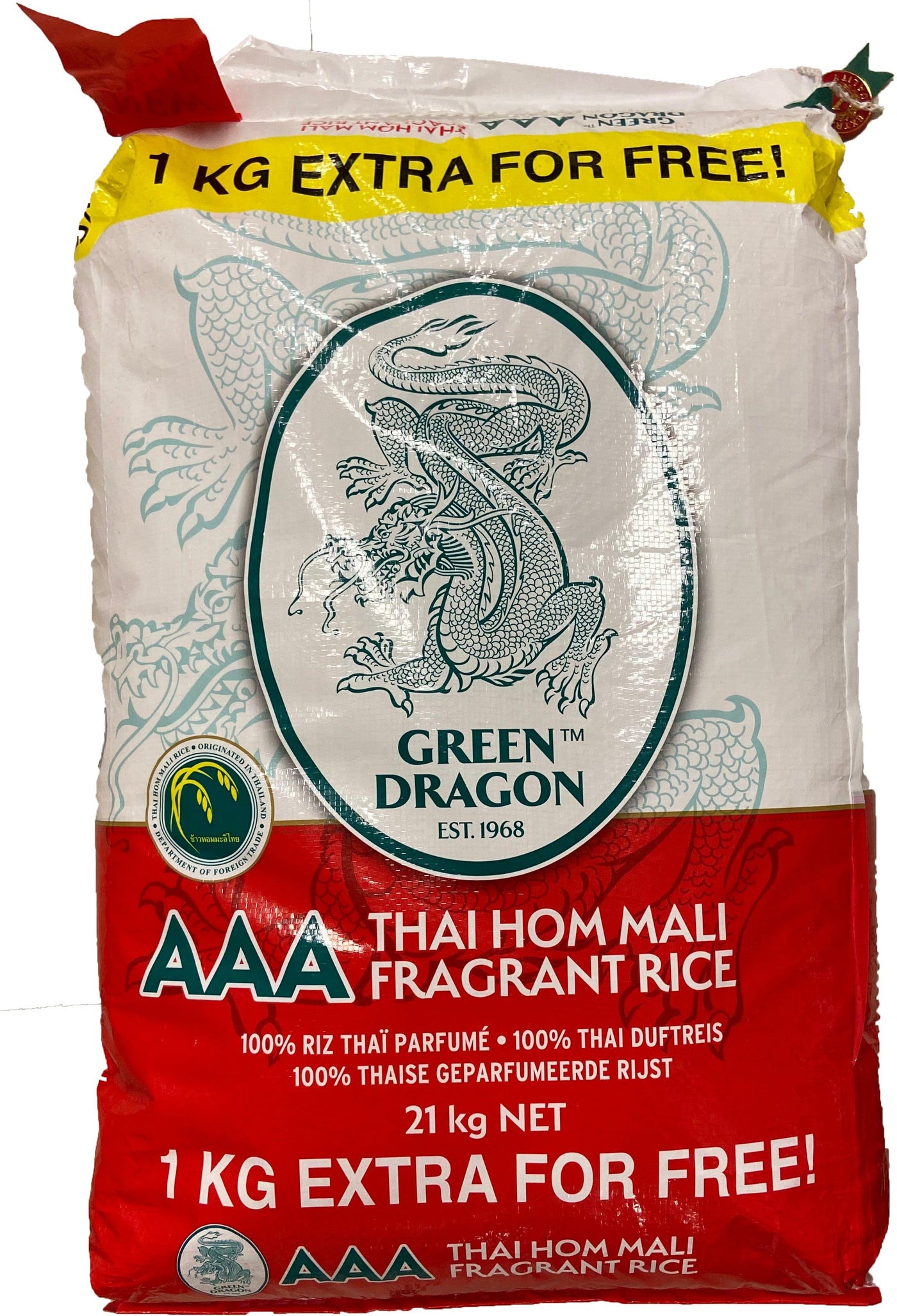 Rijst producten - Dragon Green Pandan Perfumed rice AAA 20 kg | Africa ...