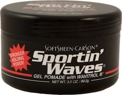 Sportin Wave Gel Pomade 3.5 oz Black Tin