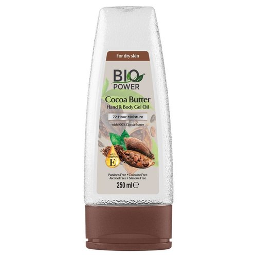 Biopower Cocoa Butter Hand and Body Gel Oil 250 ml