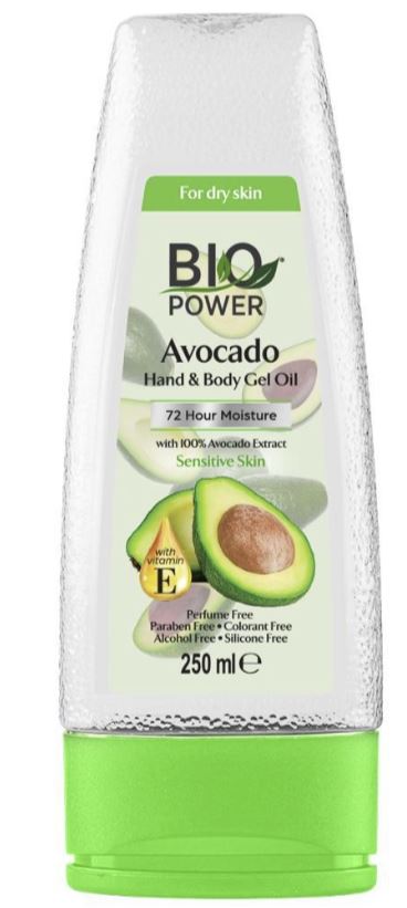 Biopower Vaseline Hand and Body  Gel Oil avocado 250 ml