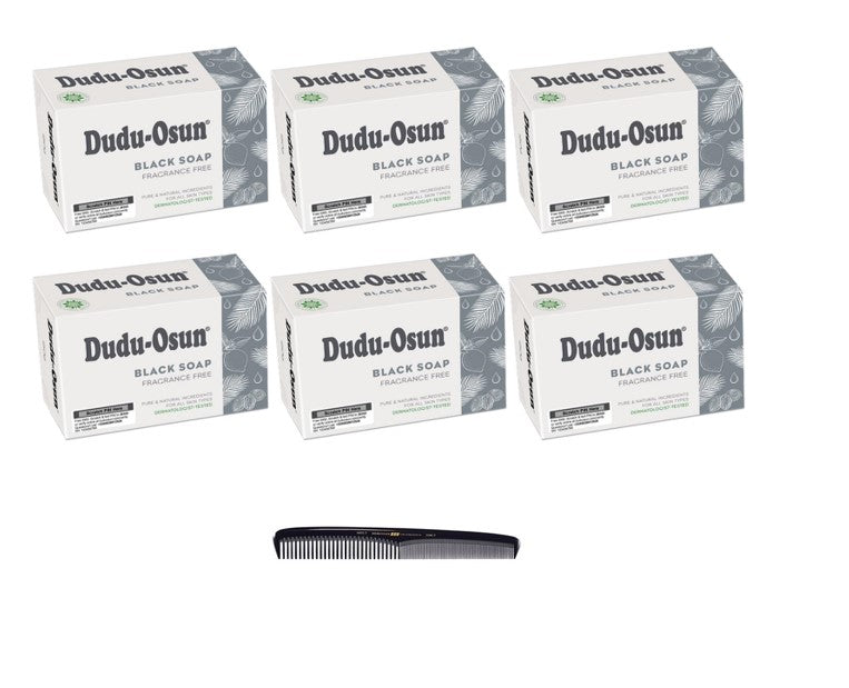 Dudu Osun Black Soap France-free 6 stuks+ gratis styling comb - Africa Products Shop