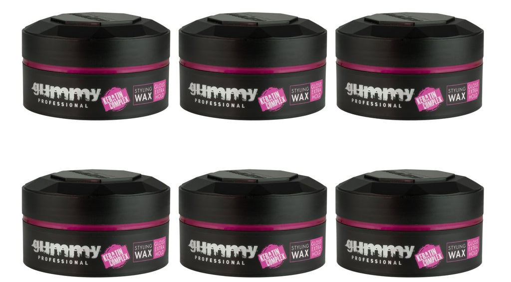 Gummy Keratin Complex Styling Wax Gloss Extra Hold 6 stuks - Africa Products Shop
