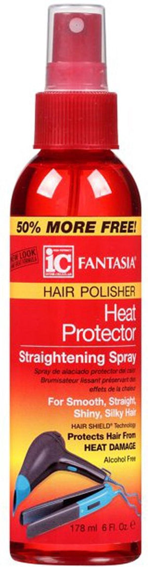 IC Fantasia Hair Polisher Heat Protector Straightener Spray 6 oz - Africa Products Shop