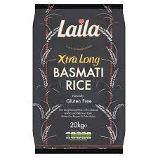 Laila Xtra Long Basmati Rice Gluten Free 20 kg - Africa Products Shop