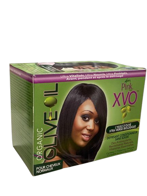 Pink Organic Olive Oil XVO Relaxer Kit Regular - Africa Products Shop
