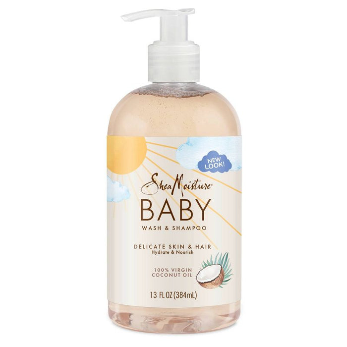 SheaMoisture Baby Wash & Shampoo 100% Virgin Coconut Oil Hydrate & Nourish 384 ml