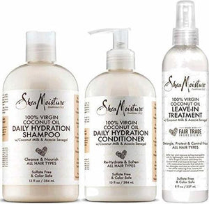 Shea Moisture Coconut Shampoo Conditioner and Leave in Treatment  set - Africa Products Shop