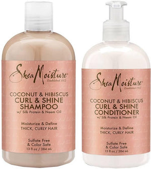 Shea Moisture Coconut and Hibiscus Shampoo and Conditioner Set - Africa Products Shop